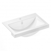 Alape HB - Semi-recessed Washbasin for Furniture 585x405mm with 1 tap hole with overflow white without Coating