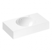 Alape WT - Washbasin 800x450mm with 1 tap hole with overflow white without Coating