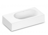 Alape WT - Washbasin 450x236mm with 1 tap hole without overflow white without Coating