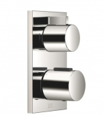 Dornbracht IMO | Deque | Symetrics - Concealed Thermostat for 2 outlets platinum