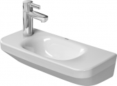 Duravit DuraStyle - Handwaschbecken 500 mm ohne Überlauf mit Hahnlochbank Hahnlöcher rechts weiß