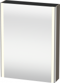 Duravit XSquare - SPS mit Beleuchtung 800x600x155 flannel grey seidenmatt Türanschlag links