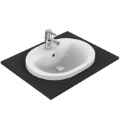 Ideal Standard Connect - Drop-in washbasin for Console 550x430mm with 1 tap hole with overflow white without IdealPlus
