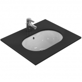 Ideal Standard Connect - Undercounter washbasin 550x380mm without tap holes with overflow white with IdealPlus