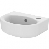 Ideal Standard Connect - Hand-rinse basin 350x260mm with 1 tap hole with overflow white without IdealPlus