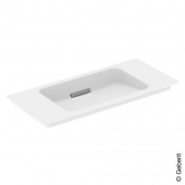 Geberit ONE - Washbasin 1050x400mm without tap holes with concealed overflow white with KeraTect