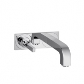 AXOR Citterio - Single Lever Basin Mixer wall-mounted with projection 220 mm with non-closable drain valve chrome