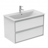Ideal Standard Connect Air - Vanity Unit with 2 drawers 800x517x440mm white glossy/matt light grey/white gloss