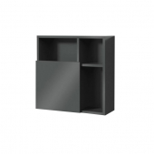 Sanipa 3way - Cube Cabinet with 1 door 510x510x197mm anthracite gloss/anthracite gloss