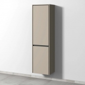 Sanipa Twiga - Tall cabinet with 1 door hinges left & 1 tilt-out laundry basket 475x1713x350mm sand grey matt/sand grey matt	
