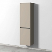 Sanipa Twiga - Tall cabinet with 1 door hinges right & 1 tilt-out laundry basket 475x1713x350mm sand grey matt/sand grey matt	