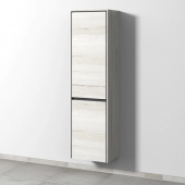 Sanipa Twiga - Tall cabinet with 2 doors & hinges right 475x1713x350mm light linden/light linden