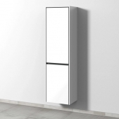 Sanipa Twiga - Tall cabinet with 2 doors & hinges right 475x1713x350mm white gloss/white gloss