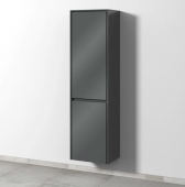 Sanipa Twiga - Tall cabinet with 2 doors & hinges right 475x1713x350mm anthracite gloss/anthracite gloss