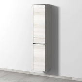 Sanipa Twiga - Tall cabinet with 2 doors & hinges left 375x1713x350mm light linden/light linden