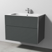 Sanipa 3way - Vanity Unit with washbasin with 2 pull-out compartments 790x582x497mm anthracite matt/anthracite matt