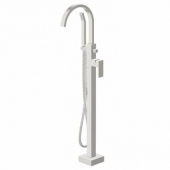 Steinberg Series 135 - Floorstanding Single Lever Bathtub Mixer with 2 outlets brushed nickel