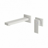 Steinberg Series 160 - Single Lever Basin Mixer wall-mounted with projection 250 mm without waste set brushed nickel