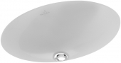 Villeroy & Boch Loop & Friends - Undercounter washbasin 485x325mm without tap holes without overflow white with CeramicPlus