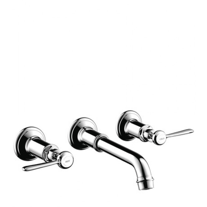 Hansgrohe Axor Montreux 3 Loch Waschtischarmatur Wand Fertigset Hebelgriff Chrom