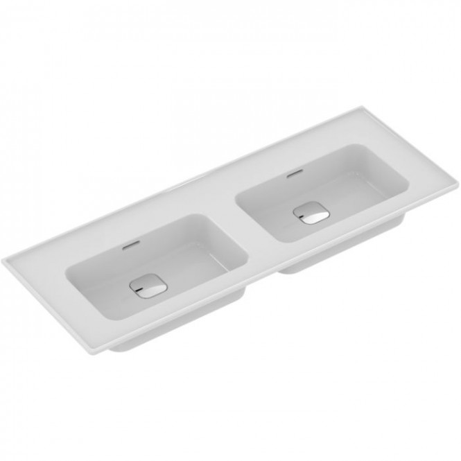 Ideal Standard Strada II - Double Washbasin for Furniture 1240x460mm without tap holes with overflow wit con IdealPlus