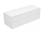 Keuco Edition 400 - Sideboard 31767 4 Auszüge weiß / Glas weiß klar