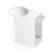 Alape Waschplatz - Dish basin 300 mm, left, made of white glazed steel, WP.Insert1