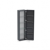 Alape HS - Tall cabinet with 1 door & hinges right 400x1600x319mm black/black