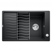 Blanco ELON - Küchenspüle XL 6 S-F SILGRANIT mit Ablauffernbedienung reversibel schwarz