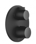 Dornbracht - Unterputz-Thermostat rund schwarz matt