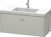 Duravit Brioso - Waschtischunterschrank mit Vero Air 502x1000x480 ohne Hahnloch betongrau matt