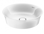 DURAVIT White Tulip - Countertop Washbowl for Console 430x430mm without tap holes without overflow wit met WonderGliss