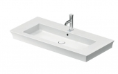 DURAVIT White Tulip - Washbasin for Furniture 1055x490mm with 1 tap hole with overflow wit met WonderGliss
