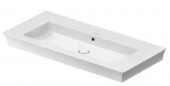 DURAVIT White Tulip - Washbasin for Furniture 1055x490mm without tap holes with overflow wit met WonderGliss