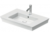 DURAVIT White Tulip - Washbasin for Furniture 750x490mm with 1 tap hole with overflow wit met WonderGliss