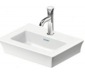 DURAVIT White Tulip - Hand-rinse basin for Furniture 450x330mm with 1 tap hole without overflow wit zonder WonderGliss