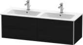 Duravit XSquare - Waschtischunterschrank 400x1280x478mm 2 Auszüge eiche schwarz