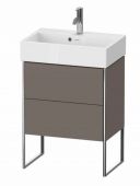 DURAVIT XSquare - Wastafelonderbouw with 2 pull-out compartments 584x731x390mm flannel grey silk matt/flannel grey silk matt