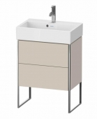 DURAVIT XSquare - Wastafelonderbouw with 2 pull-out compartments 491x731x390mm taupe matt/taupe matt
