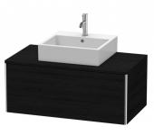DURAVIT XSquare - Wastafelonderbouw voor console with 1 drawer 1000x400x548mm black oak/black oak