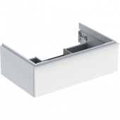 Geberit iCon - Unterschrank für Waschtisch 1 Schublade 740x247x476mm weiß hochglanz/grau weiß matt