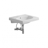 Geberit Preciosa - Washbasin 600x550mm without tap holes with overflow wit without KeraTect
