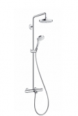 Hansgrohe Croma Select S - Showerpipe 180 2jet Wanne weiß / chrom