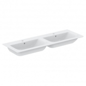 Ideal Standard Connect Air - Double Washbasin for Furniture 1340x460mm with 2 tap holes with overflow wit con IdealPlus
