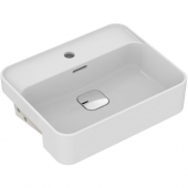 Ideal Standard Strada II - Semi-recessed Washbasin for Furniture 500x400mm with 1 tap hole with overflow wit con IdealPlus