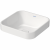 DURAVIT Happy D.2 Plus - Countertop Washbowl for Console 400x400mm without tap holes without overflow wit met WonderGliss