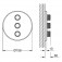 Grohe Grohtherm Smart Control - 3-fach Unterputzventi für Rapido SmartBox supersteel drawing