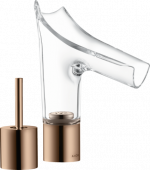 AXOR Starck V - 2-hole basin mixer 110 med ikke-låsbar afløbsventil polished red gold