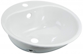 Alape EW - Drop-in washbasin for Console 475x475mm with 1 tap hole with overflow hvid with ProShield