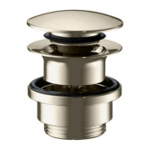 AXOR Universal - Push-open valve for washbasin with overflow brushed nickel